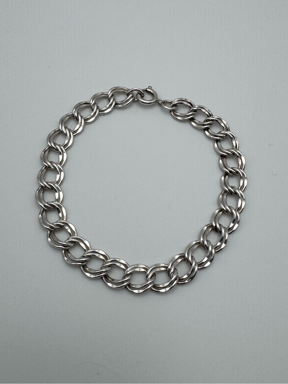 Sterling Silver 925 Double Link Bracelet